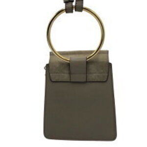 Chloe Bag Gold Leather Shoulder Faye Greige